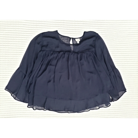 A NEW DAY navy blue bell sleeve crop swing blouse XXL - Picture 1 of 6